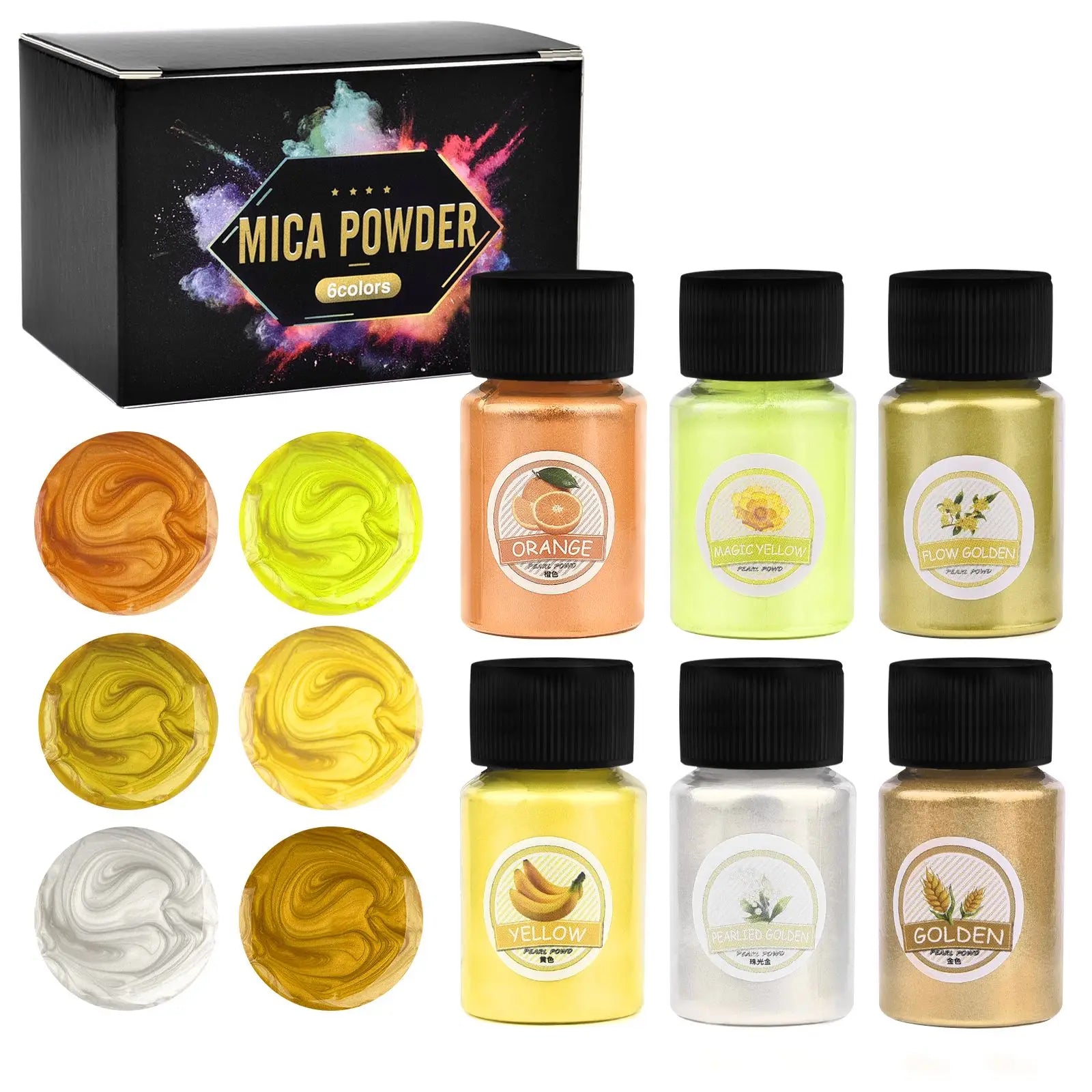6-Color Pearl Powder Pigment Set for Resin