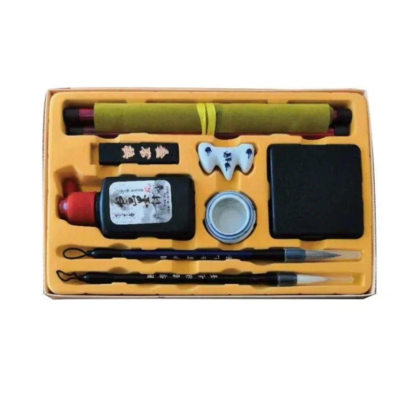 10-Piece Chinese Calligraphy &amp; Painting Set for Kids