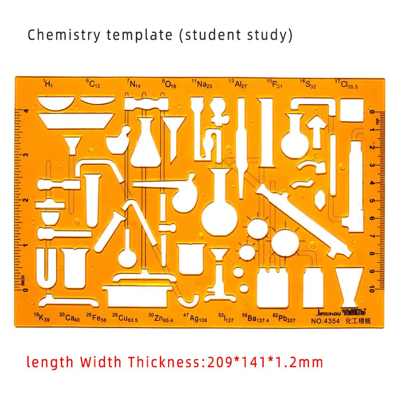 Circular &amp; Oval Template Ruler – Durable Drafting Tool for Design &amp; Architecture