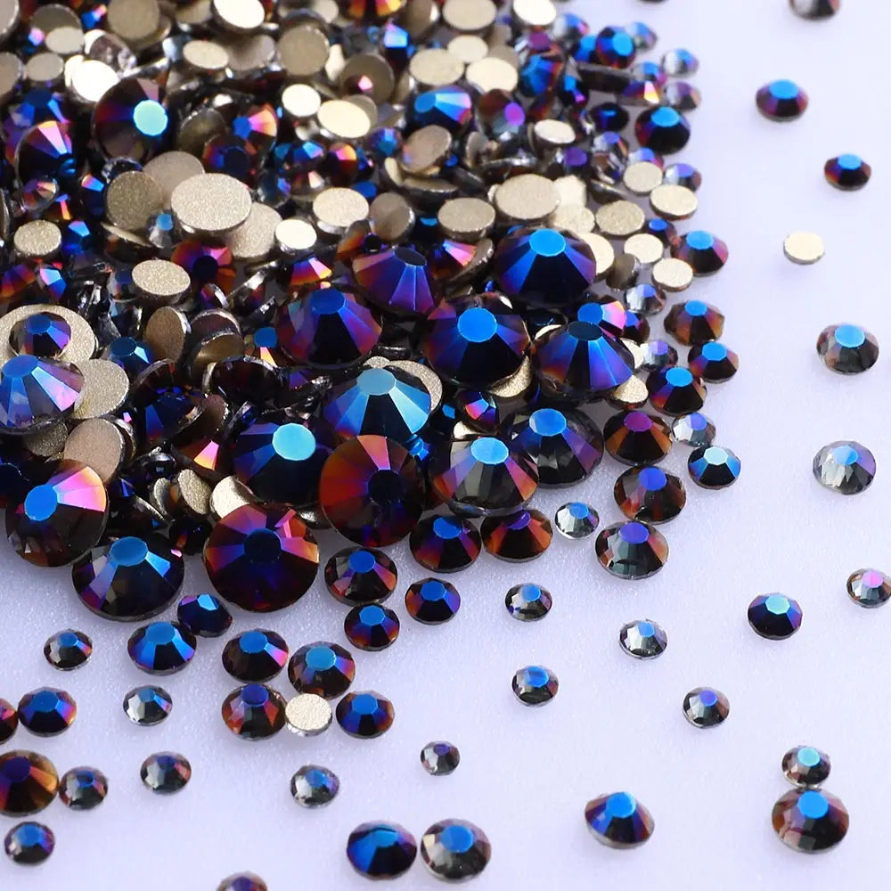 1440-Piece Champagne Flat Back Rhinestone Set