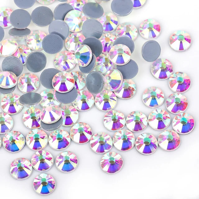 Super Glitter Crystal AB Non Hot Fix Rhinestones SS3-SS50 FlatBack Strass Sewing&Fabric Garment Nail Art Rhinestones Decorations