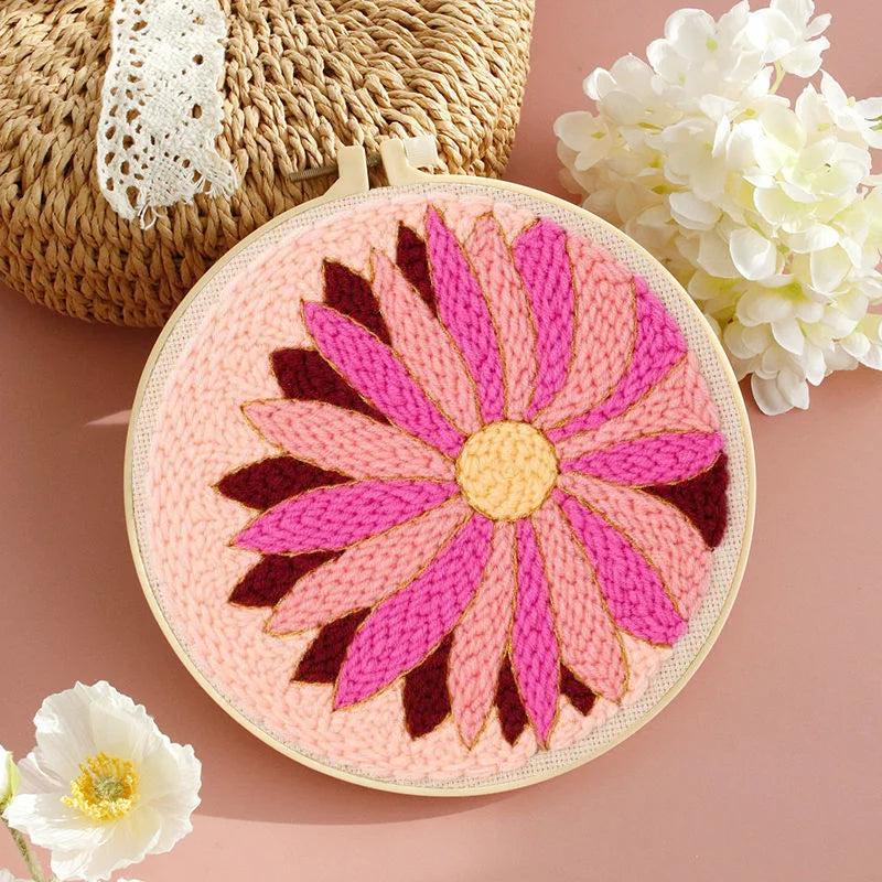 Craft Punch Needle Starter Kit – Sunflower Pattern Rug Set