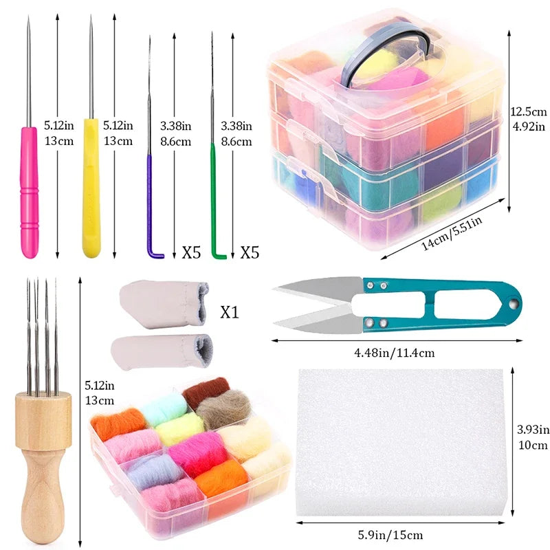 MIUSIE Wool Felting Craft Kit
