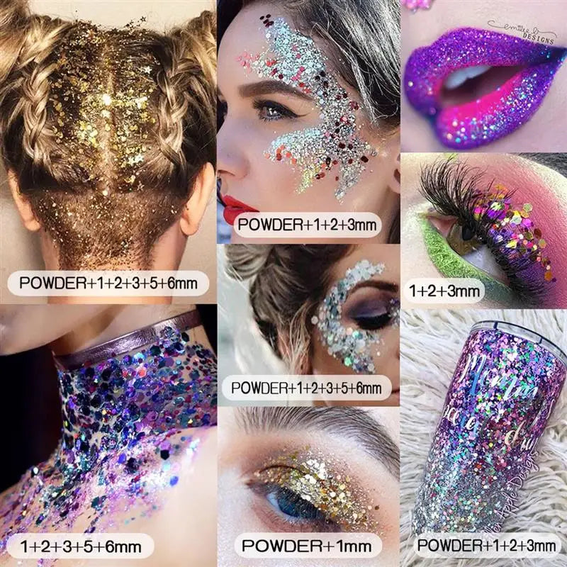 4-Bottle Gold Leaf Flakes &amp; Glitter Set