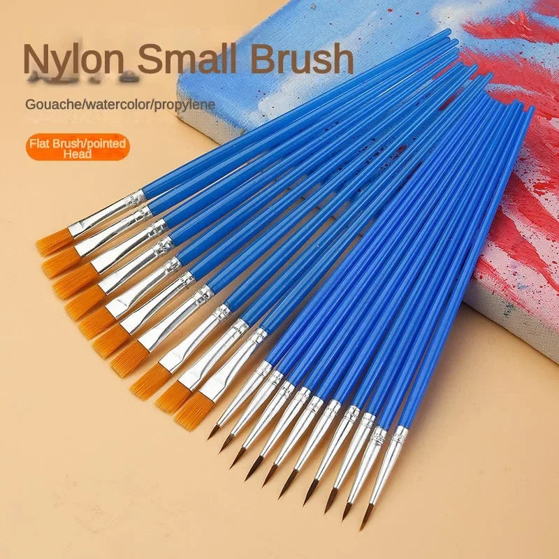 Nylon Hair Paint Brush Set – 10/20/50pcs for Acrylic, Oil &amp; Watercolor