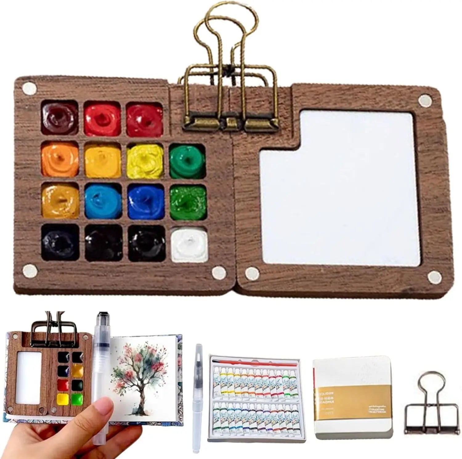 Pocketartist Mini Watercolor Travel Set – Portable Paint Palette