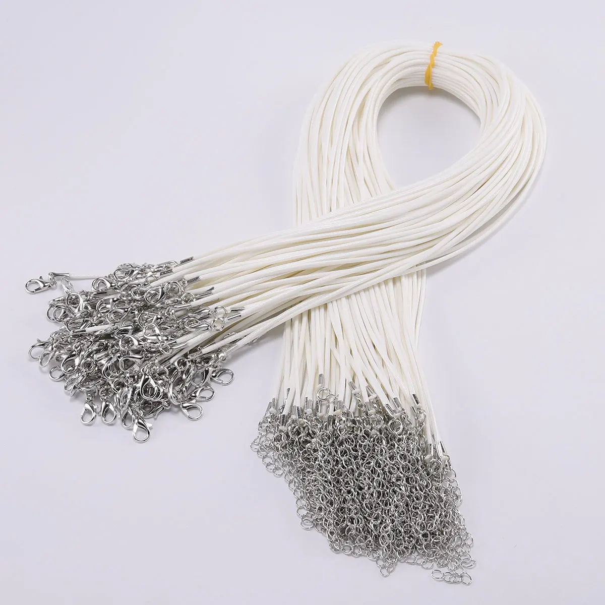 10pcs Adjustable Braided Leather Cord Necklaces – 1.5/2mm with Clasp