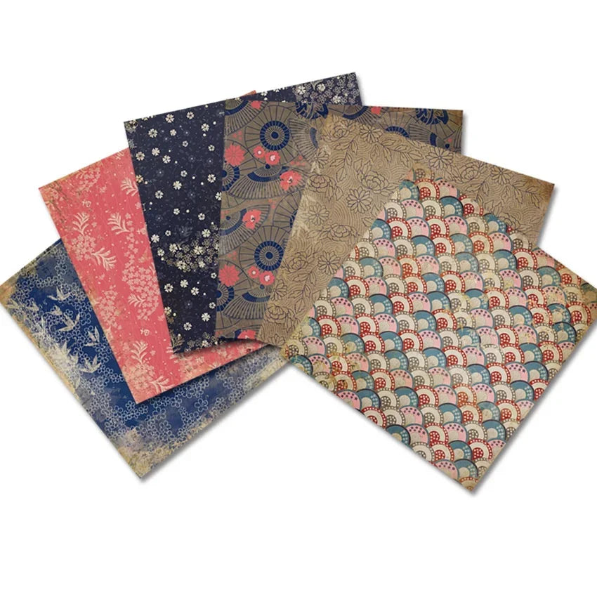 24 Sheets Vintage Japanese Style Craft Paper Pads