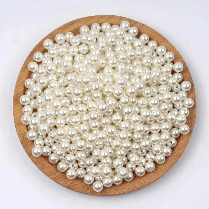 Acrylic Garment Pearl Beads – 3–30mm with Hole