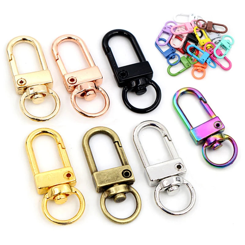 10pcs Snap Lobster Clasp Hooks – Gold/Silver Plated for DIY Jewelry &amp; Keychains