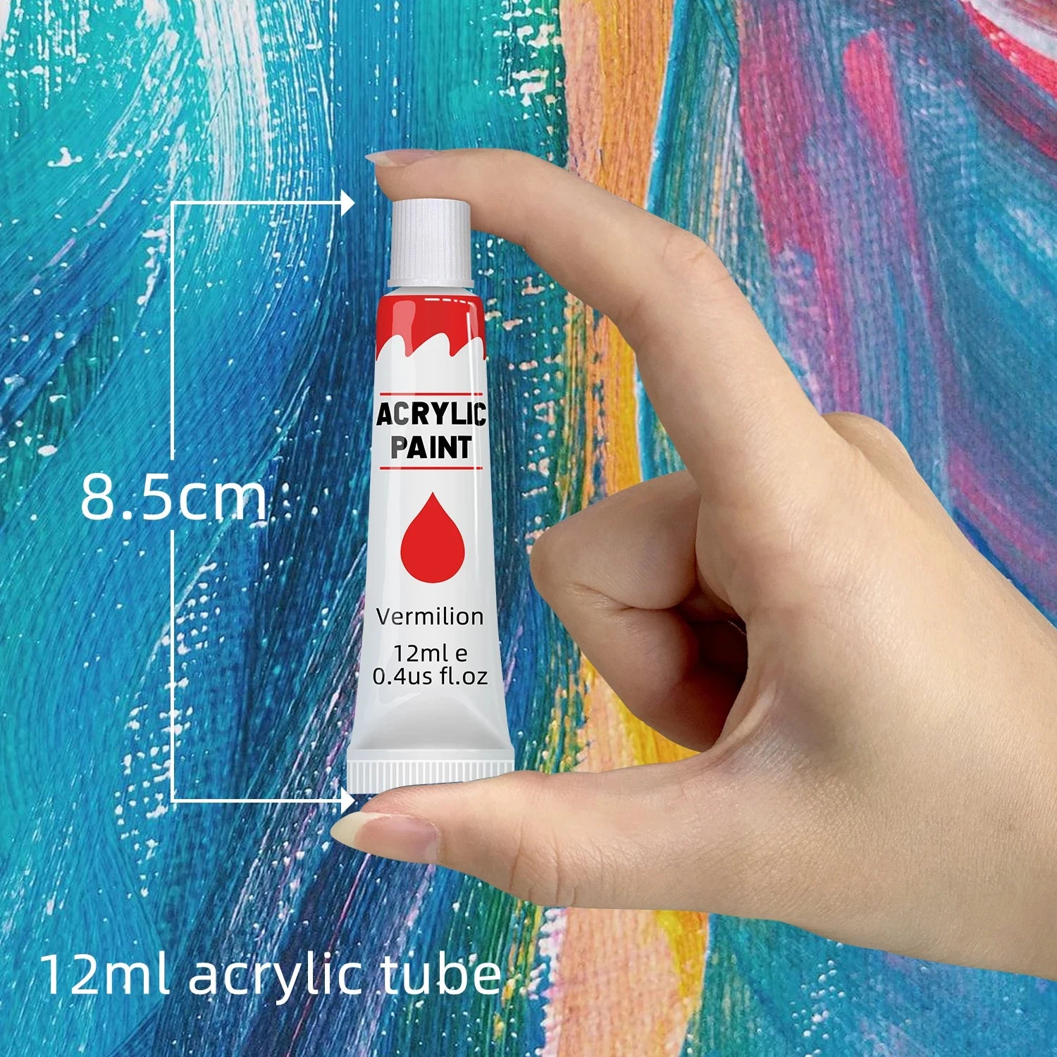 Acrylic Paint Set – 12/24 Colors, 12ml Tubes for Multi-Surface Painting