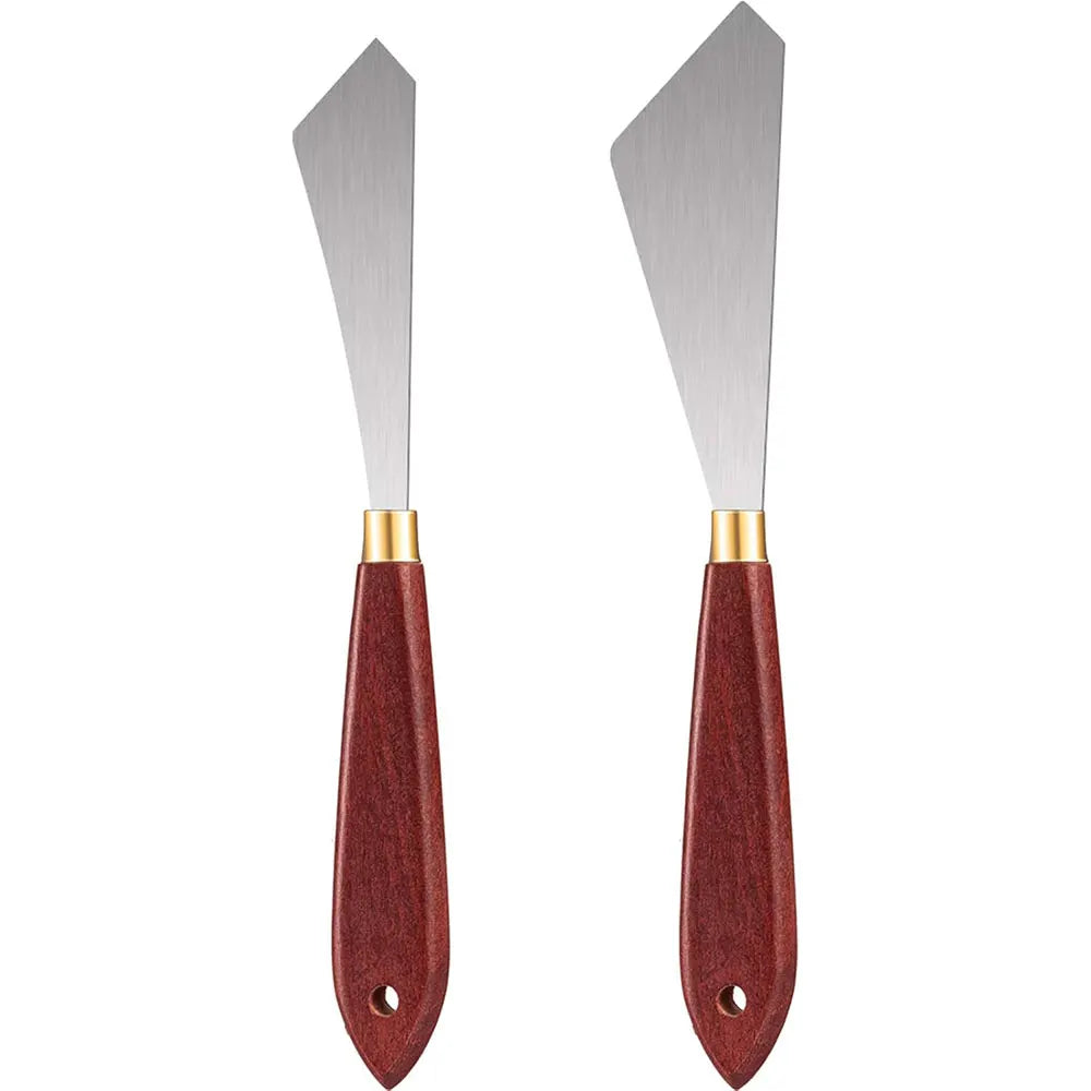 Stainless Steel Palette Knife Set with Wooden Handles
