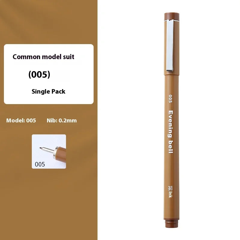 Brown Waterproof Micron Fineliner Drawing Pen