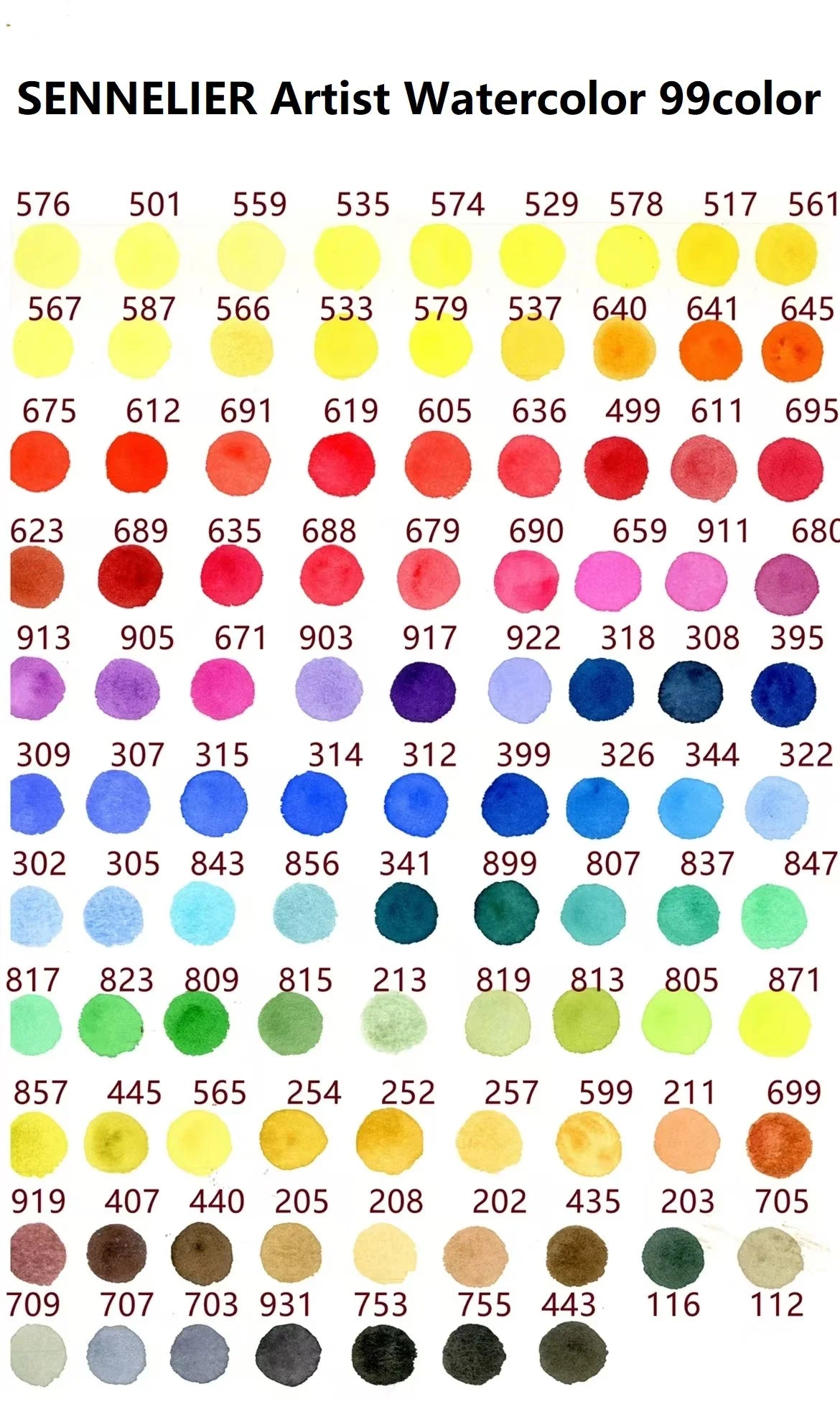 SENNELIER 24/36/48/98‑Color Solid Watercolor Palette