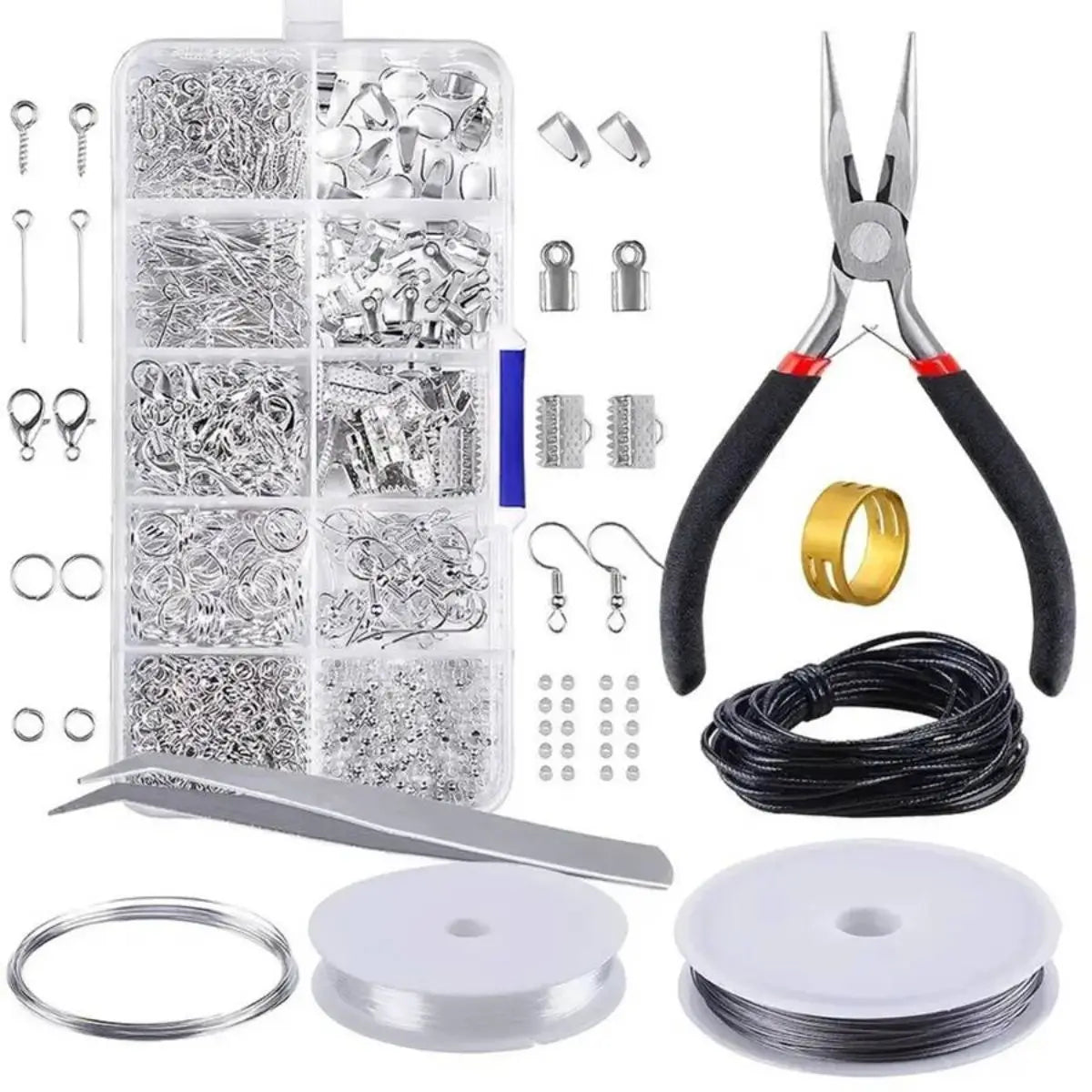 Jewelry Making Starter Kit – 900pcs Beads, Tools &amp; Findings Set