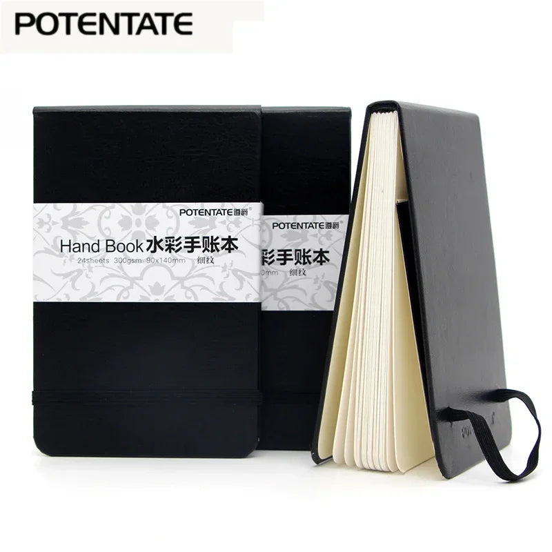 POTENTATE Watercolor Notebook – A5/A6, 300gsm, 24 Sheets