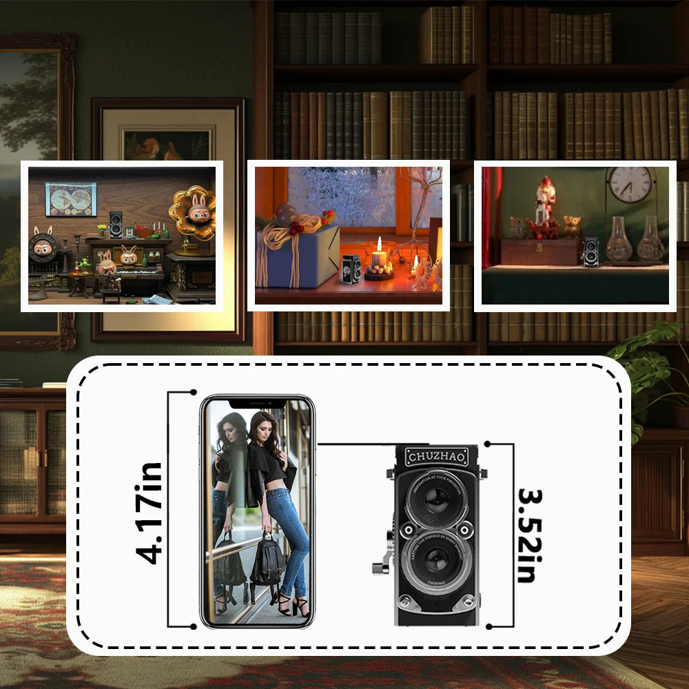CHUZHAO Vintage Mini Digital Camera – 12MP, 1080P FHD, Autofocus