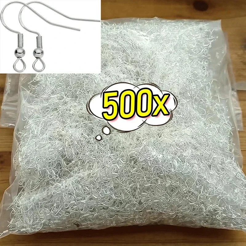 Stainless Steel Earring Hooks – 100/500pcs