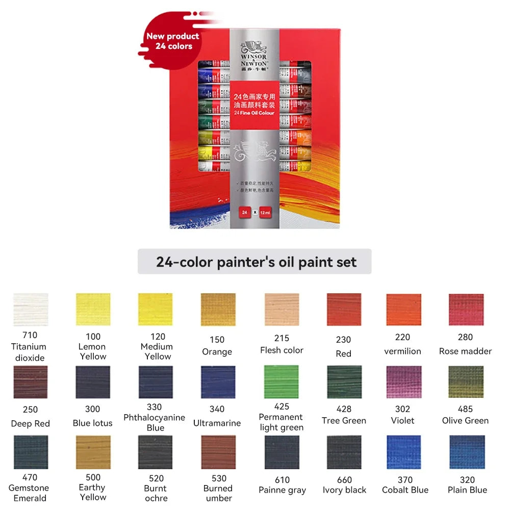 Winsor &amp; Newton Professional Oil Paint Set (12ml Tubes)