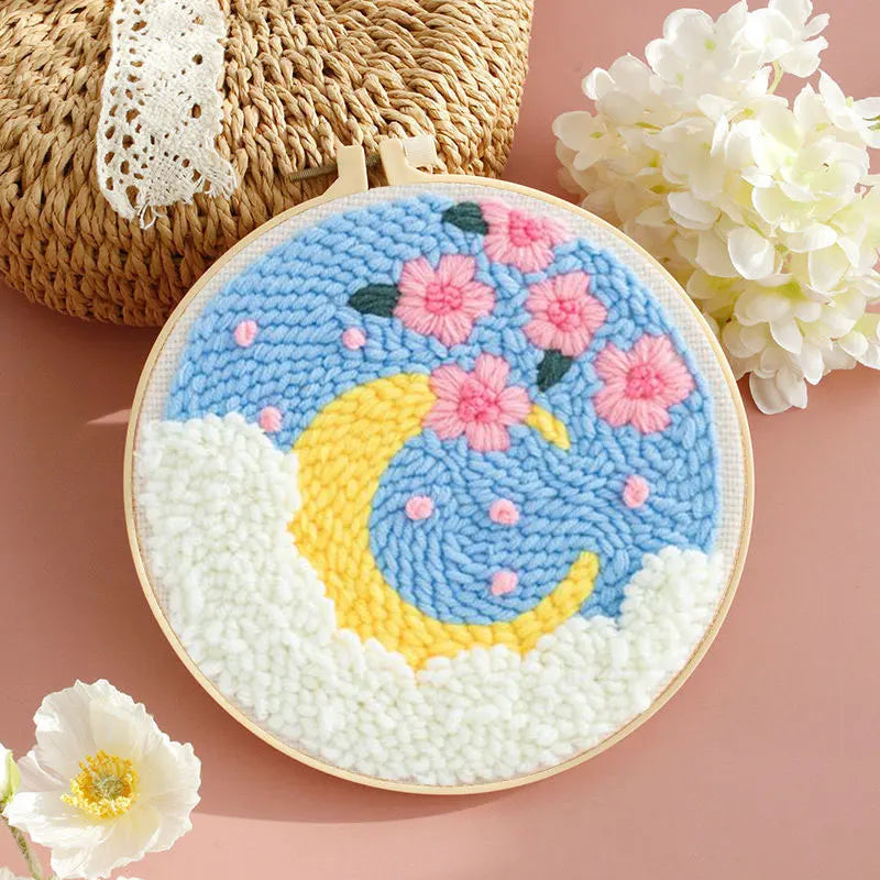 Craft Punch Needle Starter Kit – Sunflower Pattern Rug Set