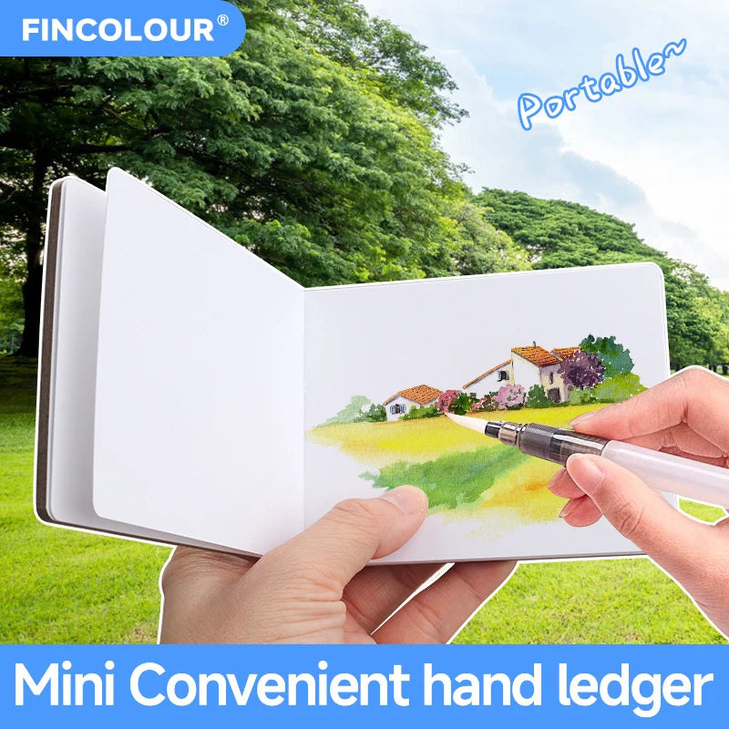 FINECOLOUR Mini Watercolor Journal – 80×100mm, 200gsm, 26 Pages