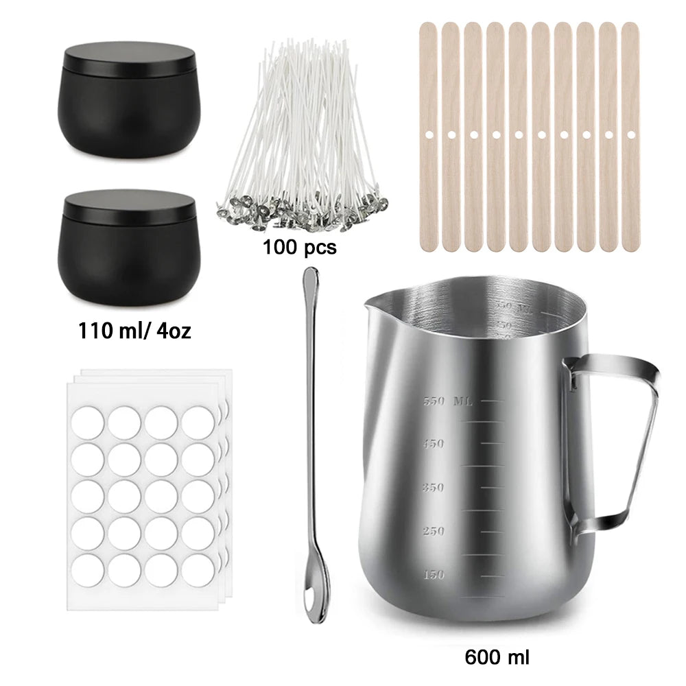 DIY Candle Making Kit – Complete Set with Tools &amp; Wax Melting Pot