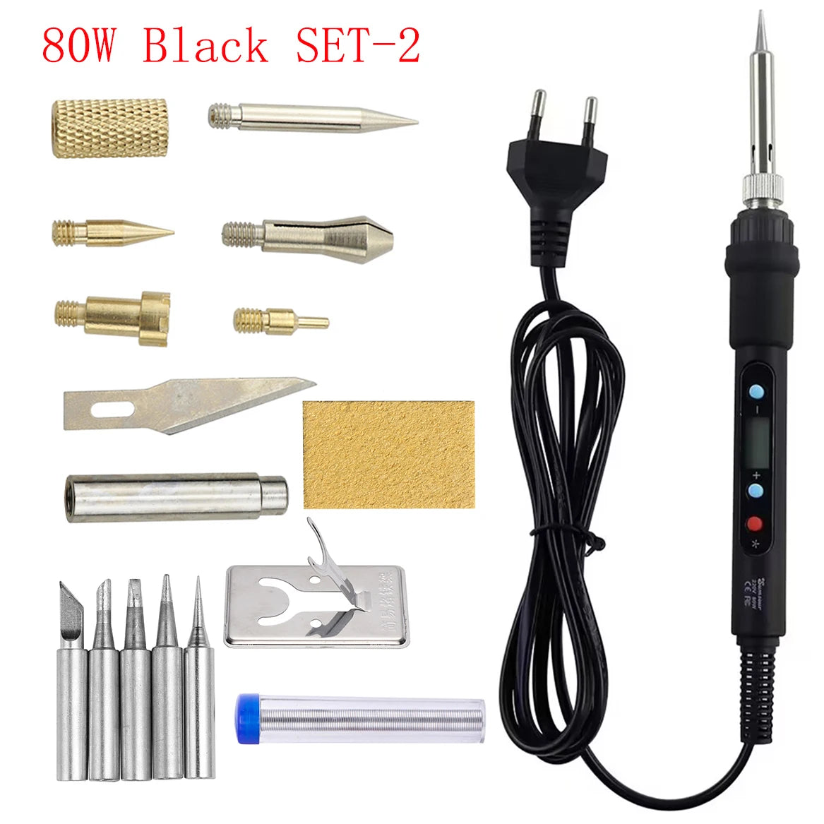 7-in-1 Wood Burning Kit – Adjustable Pyrography &amp; Carving Tool Set (60W/80W)
