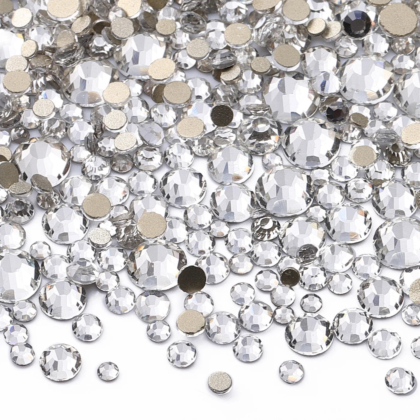 1440-Piece Champagne Flat Back Rhinestone Set