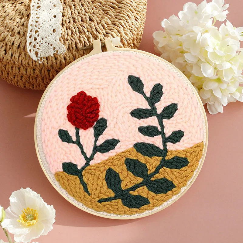 Craft Punch Needle Starter Kit – Sunflower Pattern Rug Set