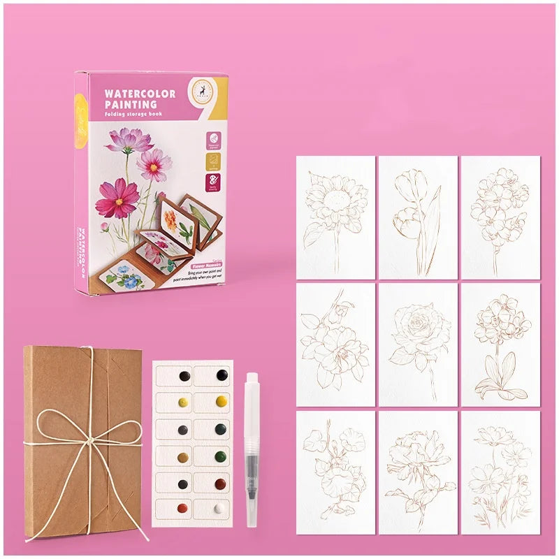 Bview Art 12-Pan Solid Watercolor Travel Kit