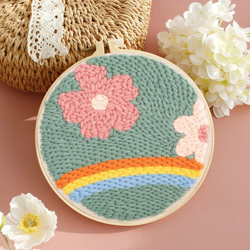 Craft Punch Needle Starter Kit – Sunflower Pattern Rug Set