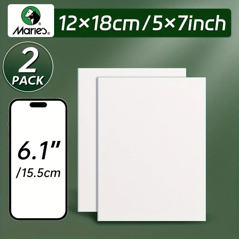 5x7 Inch Blank Canvas Panels – 2/4/6pcs White Canvas Board Set for Acrylic, Oil, Gouache &amp; Pour Painting