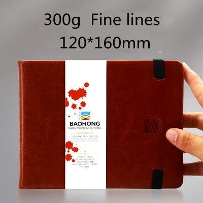 Baohong PU Watercolor Sketchbook – 100% Cotton, 300gsm