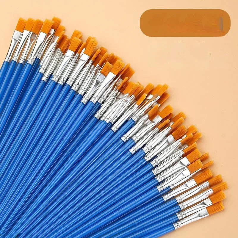Nylon Hair Paint Brush Set – 10/20/50pcs for Acrylic, Oil &amp; Watercolor