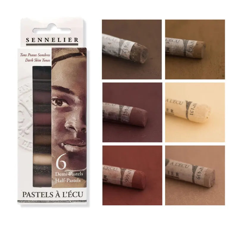 SENNELIER Soft Pastels – 6-Color Set for Sketching &amp; Art