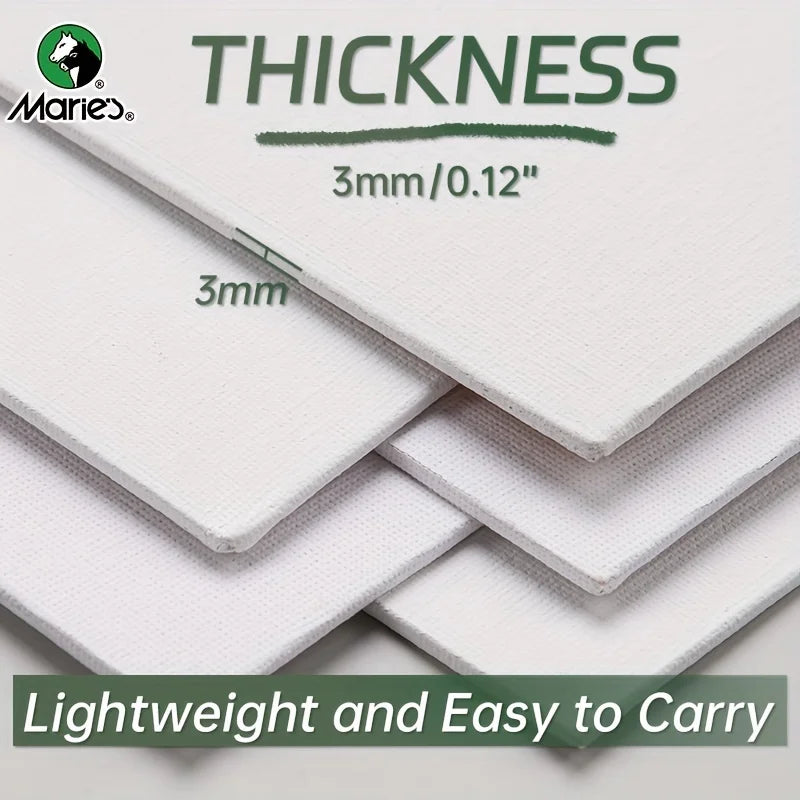 5x7 Inch Blank Canvas Panels – 2/4/6pcs White Canvas Board Set for Acrylic, Oil, Gouache &amp; Pour Painting