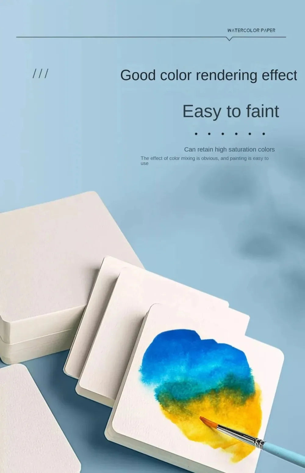 50pcs Blank Watercolor Paper Cards