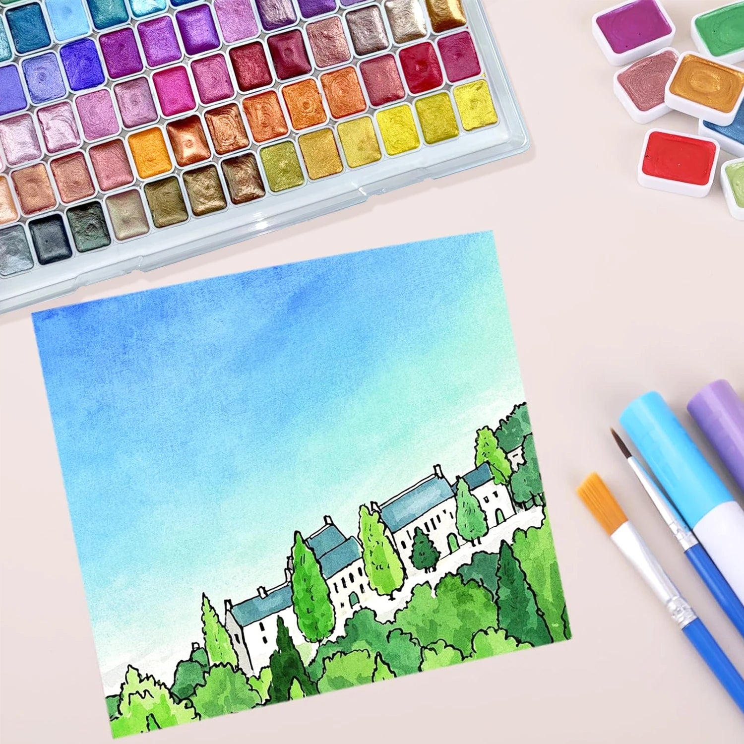 SeamiArt Pearlescent Watercolor Set – 20/24/60 Colors