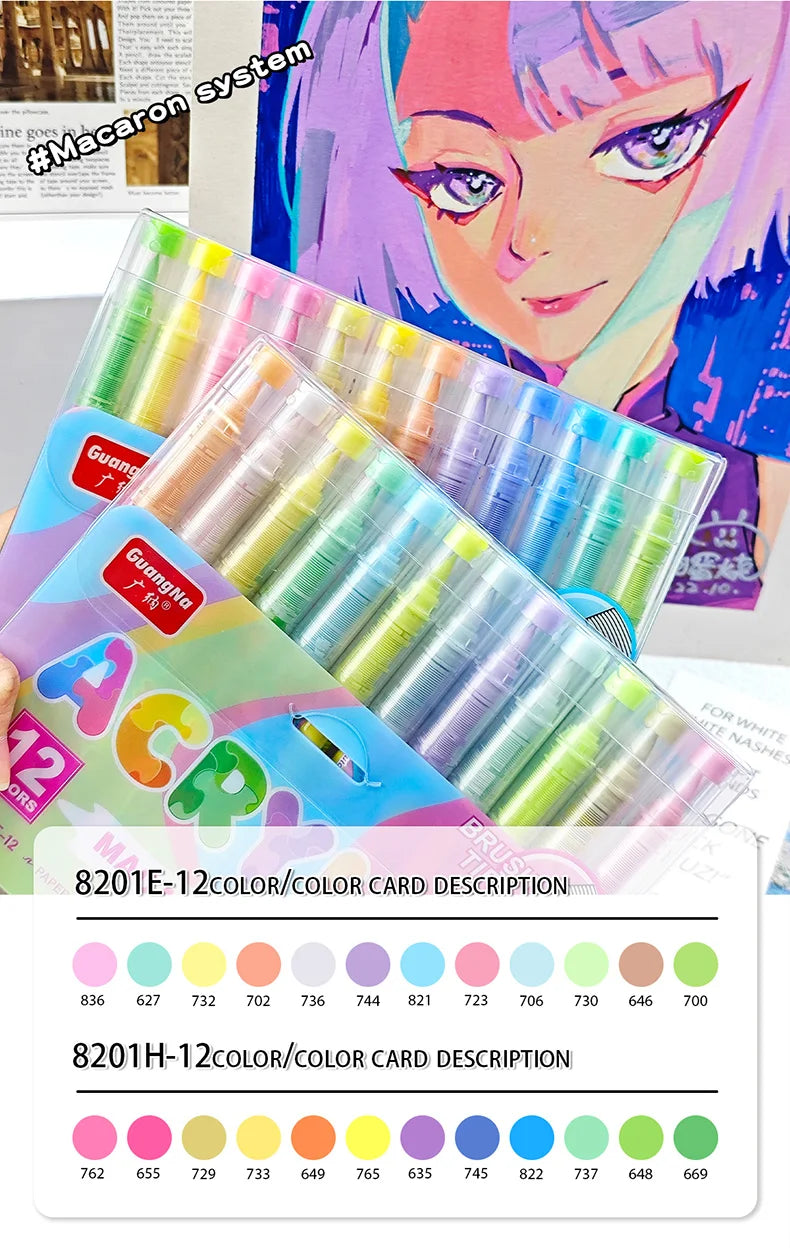GuangNa Acrylic Paint Markers 12-72 Colors Set
