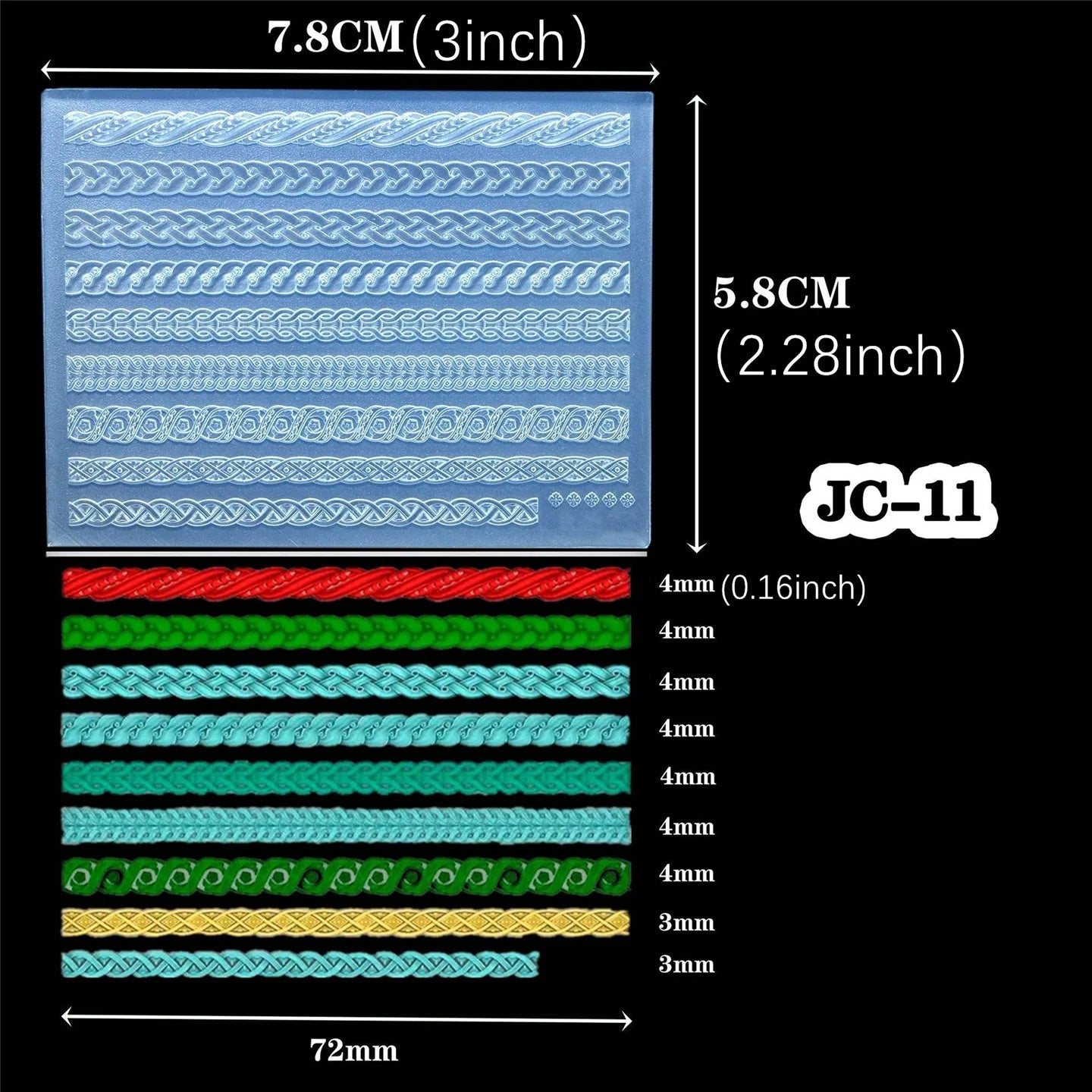 SNASAN Silicone Mold for Nail Art &amp; Crafts