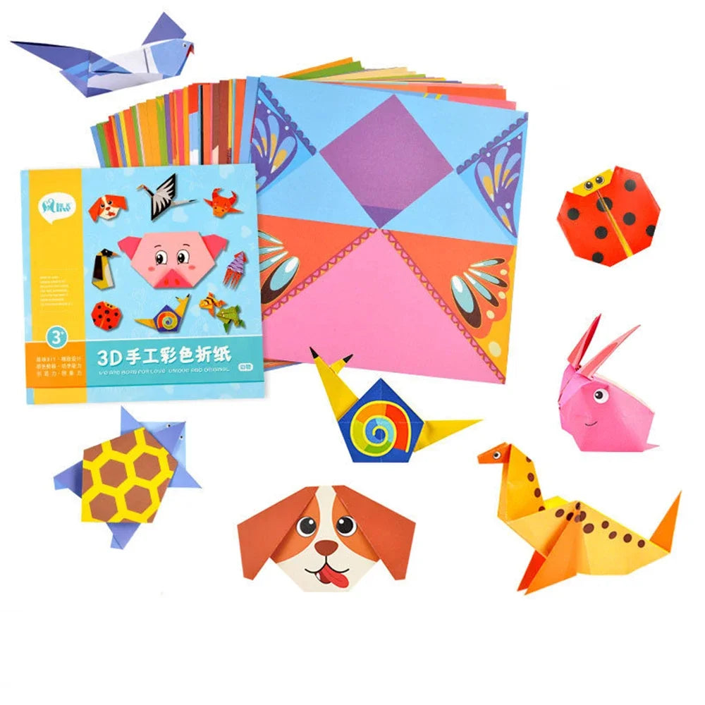 54pg 3D Animal Origami Craft Kit for Kids