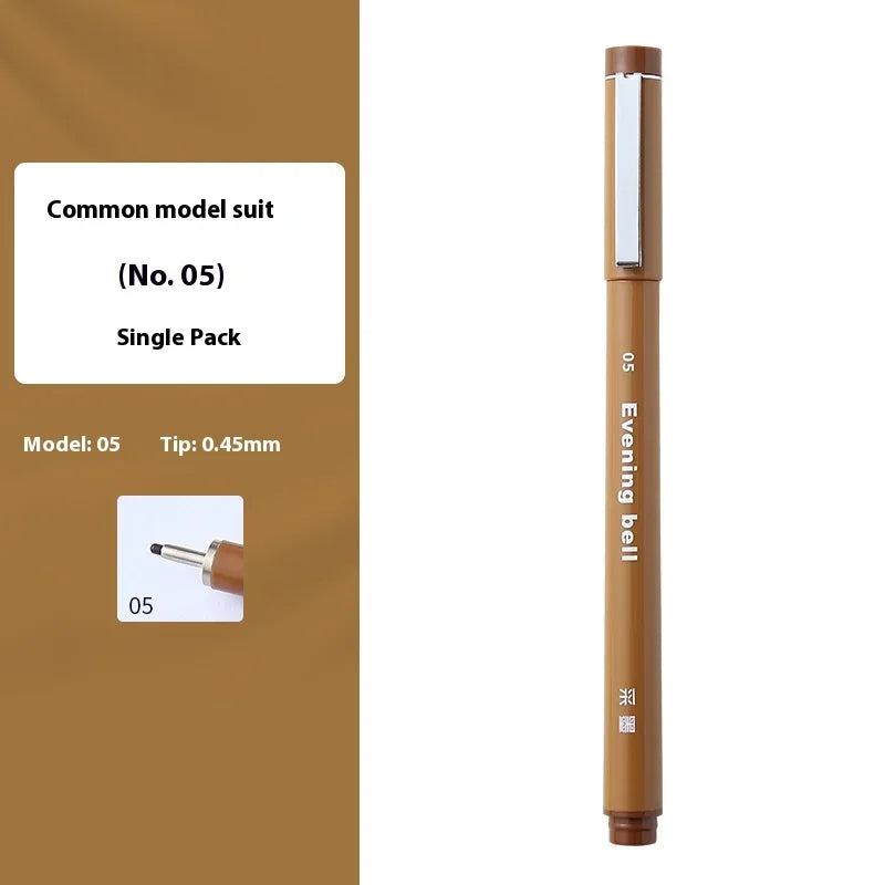 Brown Waterproof Micron Fineliner Drawing Pen