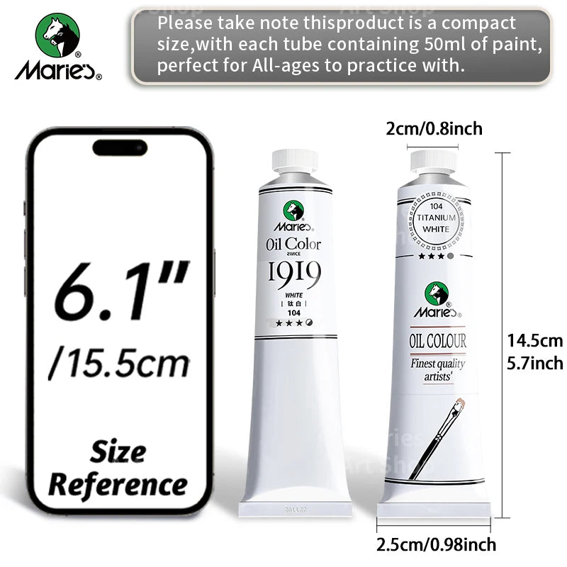 Marie’s Professional Oil Paint Set (5 × 50ml)