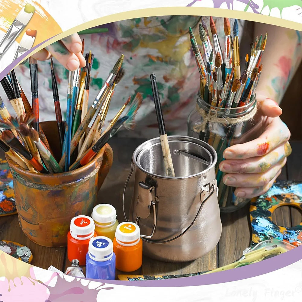 Stainless Steel Airtight Brush Cleaner Cup