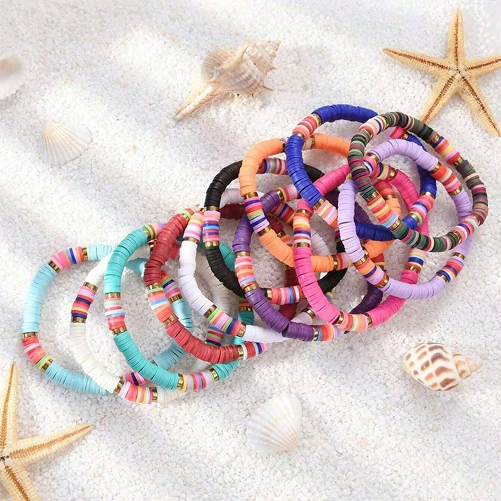 6mm Polymer Clay Spacer Beads – Flat Round Bead Set for DIY Jewelry