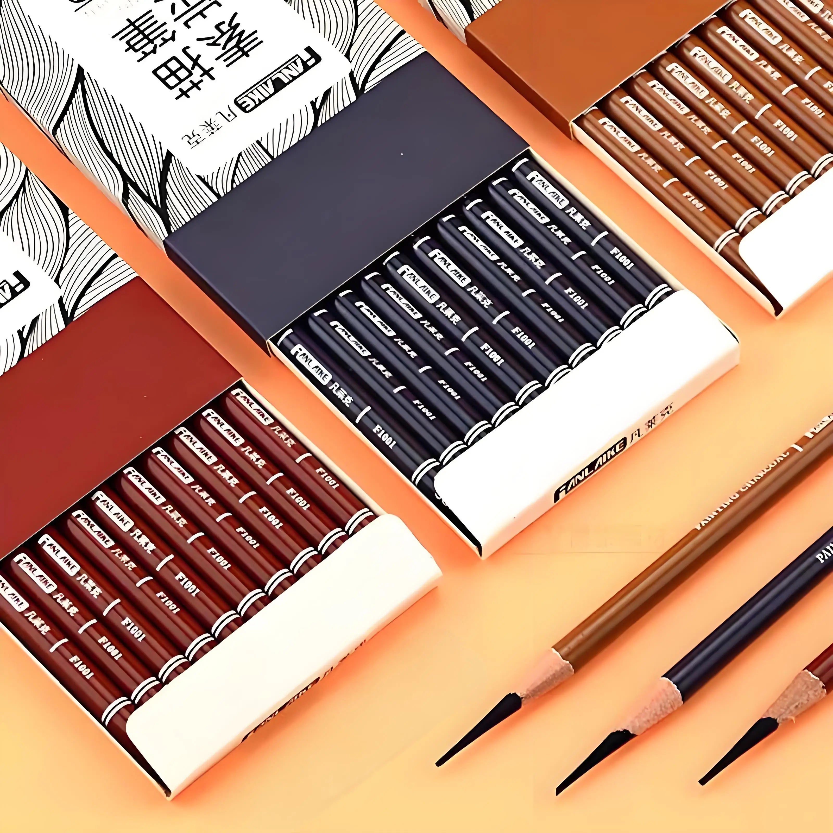 10-Piece Professional Charcoal Pencil Set