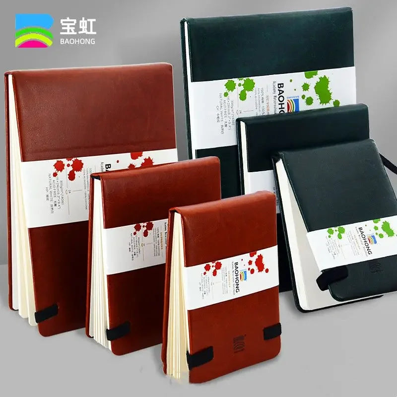 Baohong PU Watercolor Sketchbook – 100% Cotton, 300gsm