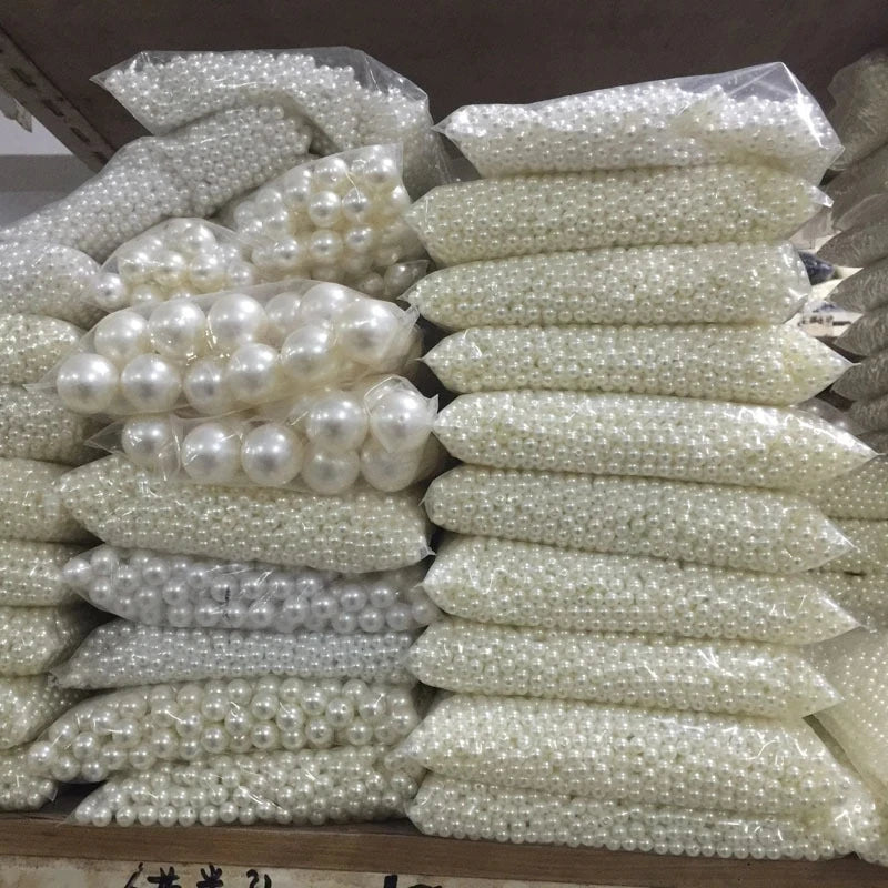 Acrylic Garment Pearl Beads – 3–30mm with Hole