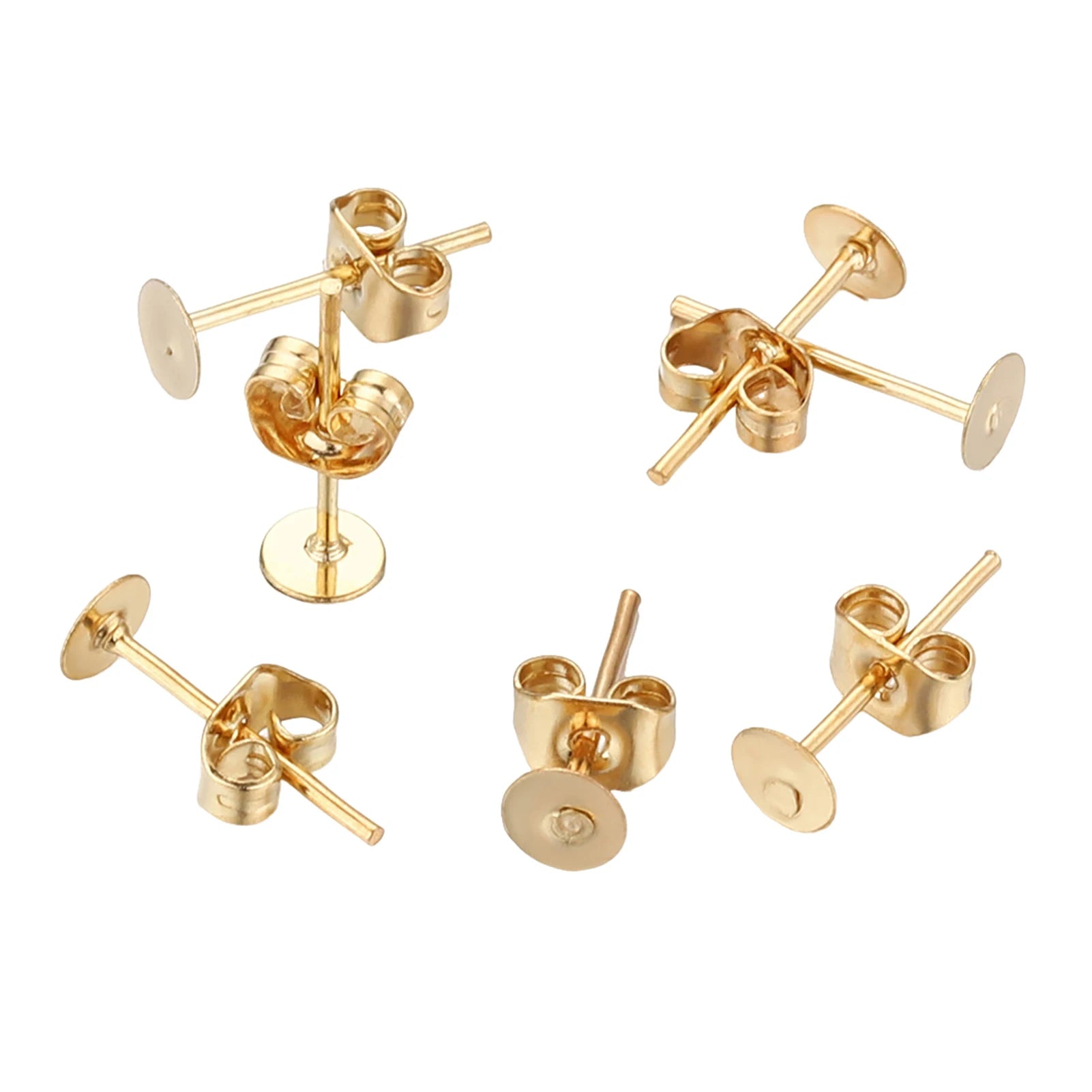 Blank Post Earring Studs Base Pins with Ear Backs