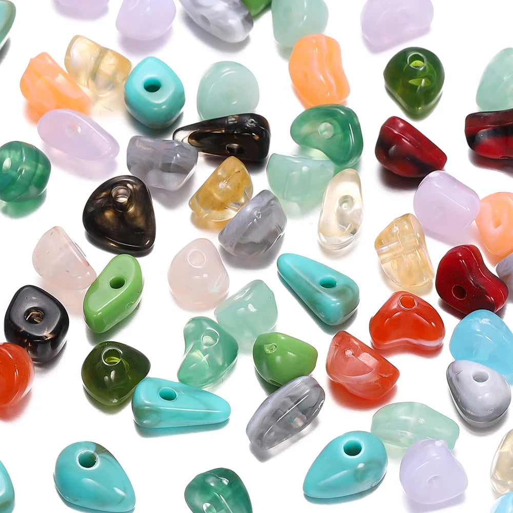 50/100pcs 5-8mm Irregular Acrylic Stone Beads